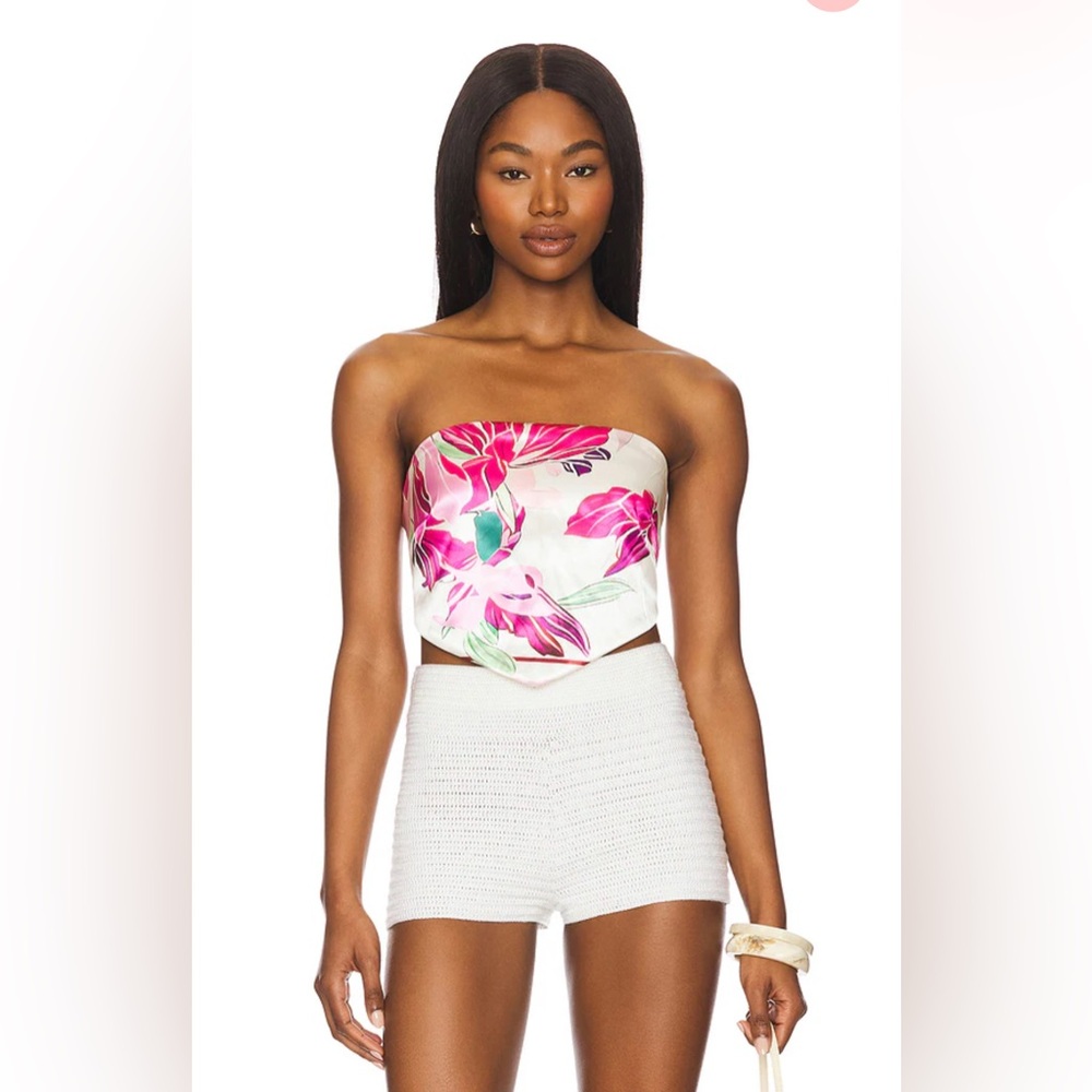 Superdown Sophia Bandana Top in Pink Floral